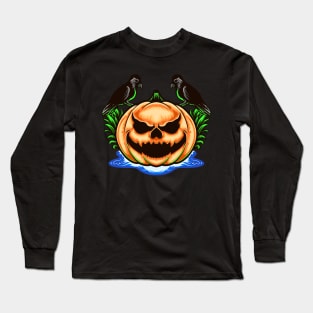 Scary Pumpkin halloween Long Sleeve T-Shirt